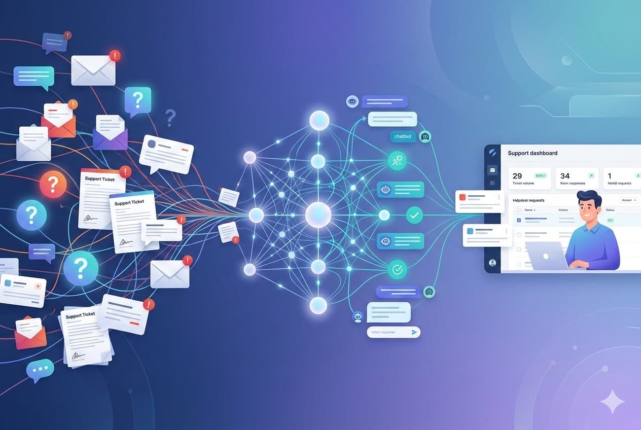 How to Reduce Customer Support Tickets by 60% With AI cover