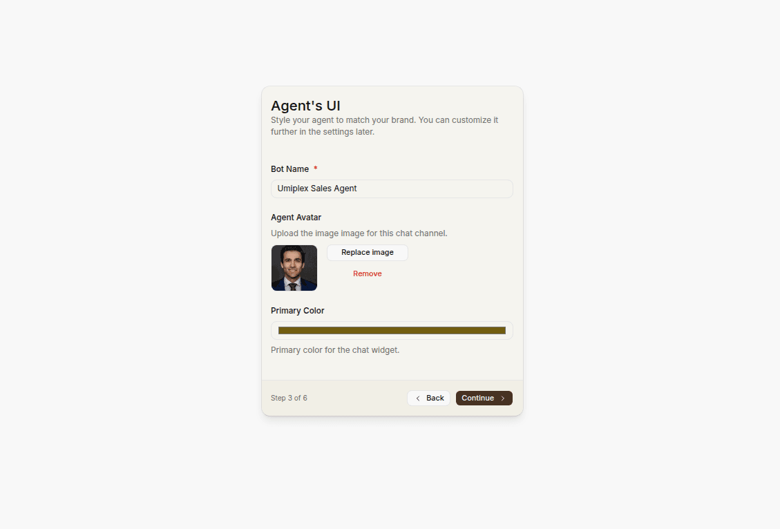 Customize agent UI