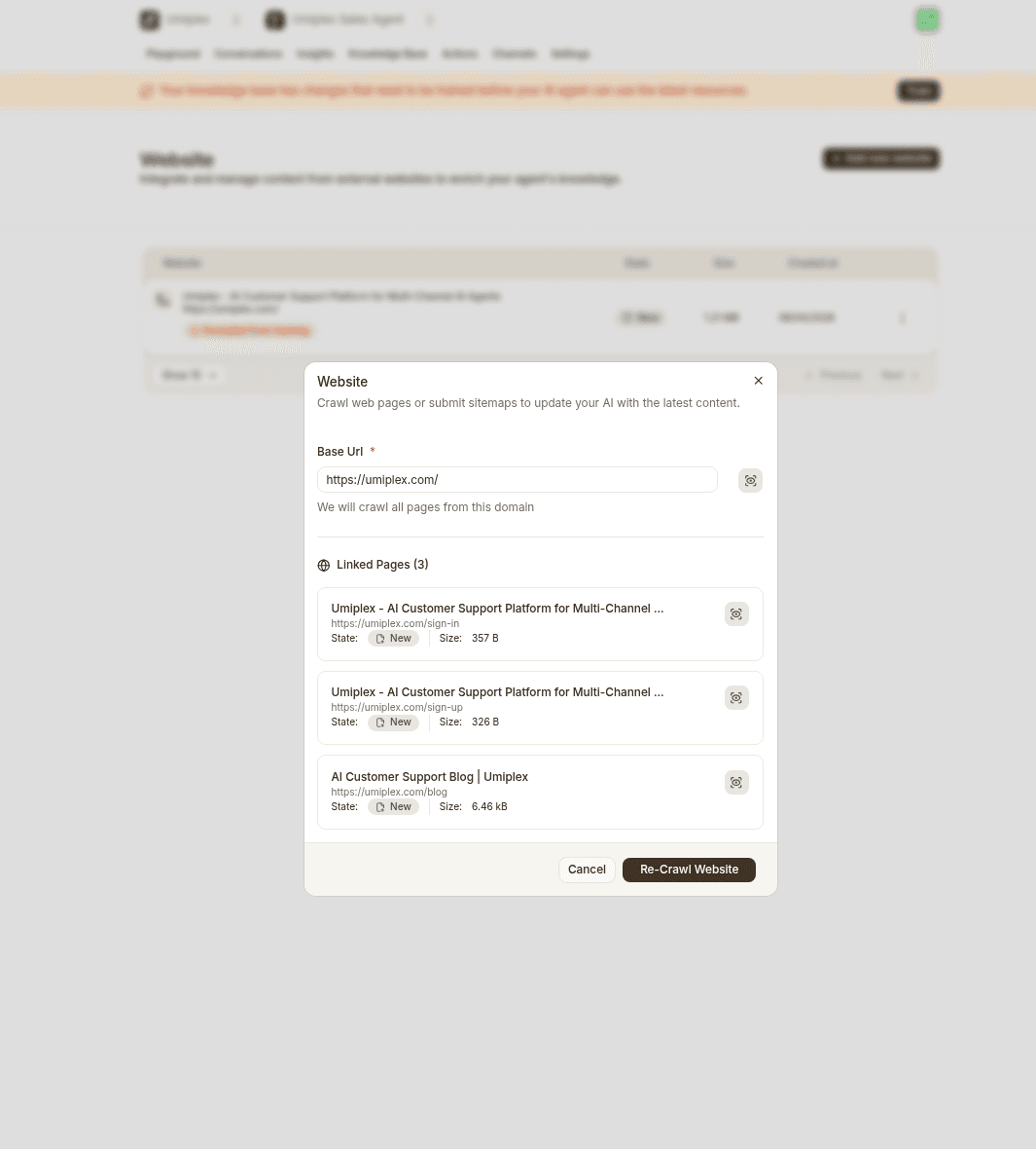 knowledge base websites source form