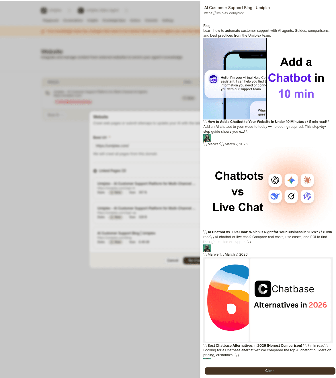 knowledge base websites source form