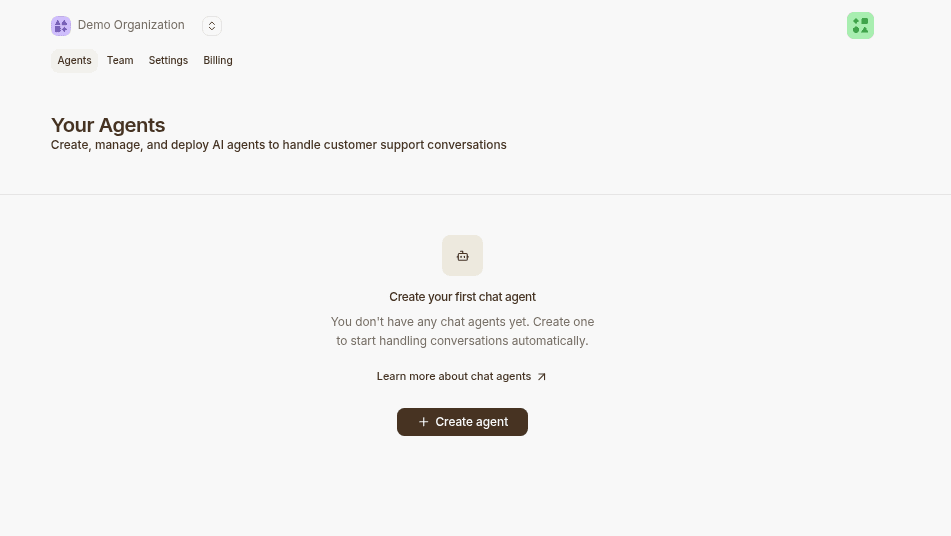 create organization form empty